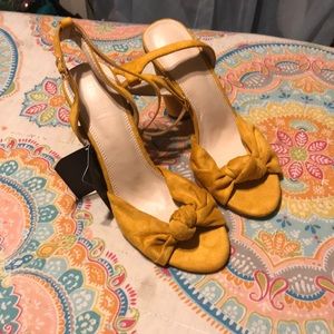 Mustard high heels